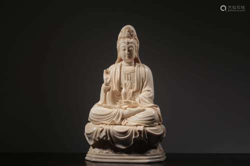 Chinese White Glazed Porcelain Guanyin