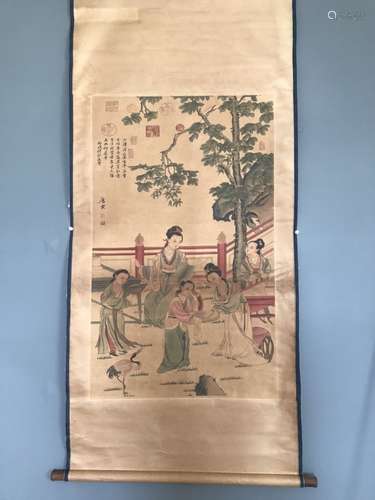 Chinese Ink Color Scroll