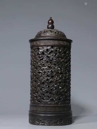 Chinese Zitan Wood Carved Perfumer Censer