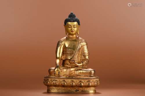 Chinese Gilt Bronze Buddha