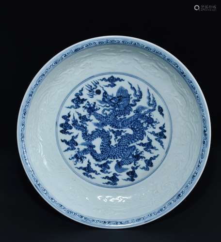 Chinese Blue and White Porcelain Plate