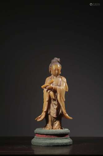 Chinese Soapstone Carved Guanyin