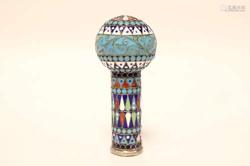 Russian Enamel Cane Holder