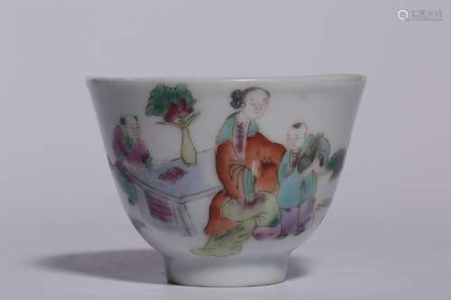 Chinese Famille Rose Porcelain Cup