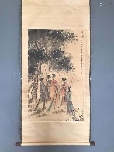 Chinese Ink Color Scroll