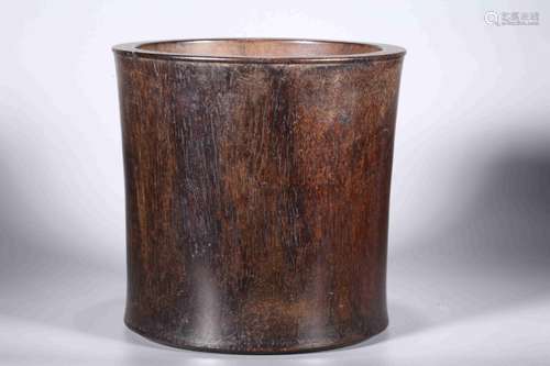 Qing Chinese Zitan Wood Brushpot