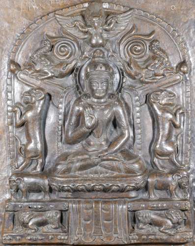 Chinese Bronze Buddha Plaque