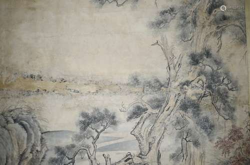 Chinese Ink Color Landscape Painting