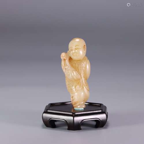 Chinese Jade Carved Boy