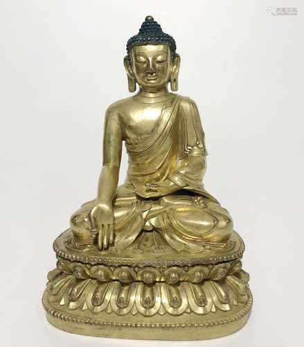 Chinese Gilt Bronze Buddha