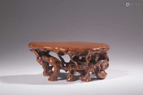 Chinese Huangyang Wood Carved Stand