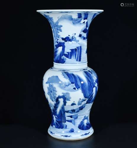 Chinese Blue and White Porcelain Vase,Mark