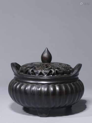 Chinese Zitan Wood Carved Censer