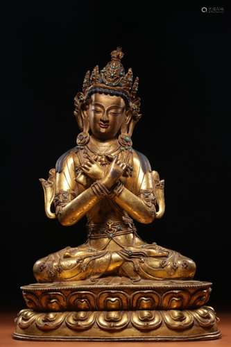 Chinese Gilt Bronze Buddha