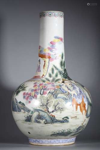 Chinese Famille Rose Porcelain Vase,Mark