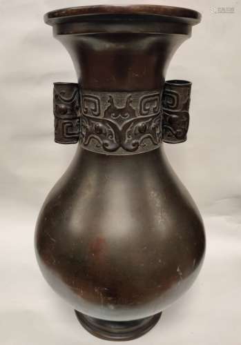 19th.C Chinese Archaic Bronze Vase