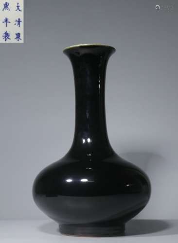 Chinese Blue Glazed Porcelain Vase,Mark
