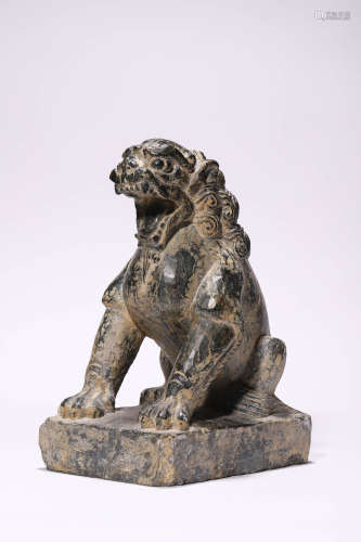 Carved Lion Stone Statue
