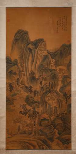The Picture of Ancient  Landscape Painted by Wang Shimin