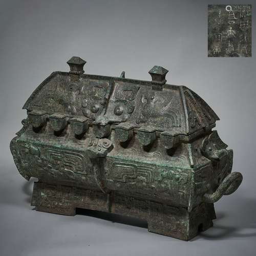 Ancient Chinese bronze wine vessel