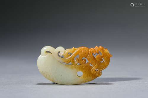A Chinese Jade Dragon Pendant