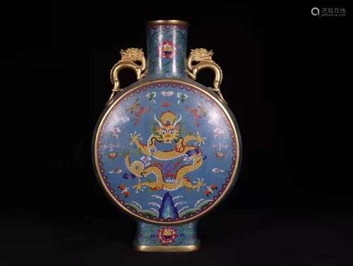 Enamel Bottle with the Pattern of Dragon