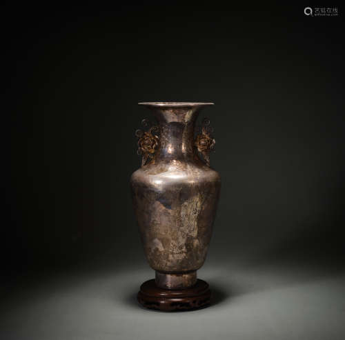 Sterling silver vase