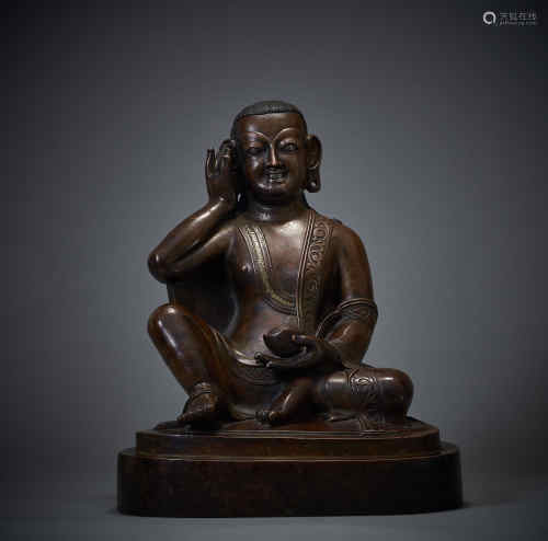 Alloy copper Buddha statues in Qing Dynasty, China