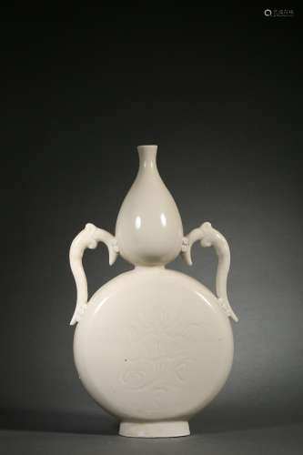 Ding Kiln Flat Vase Carved Designs