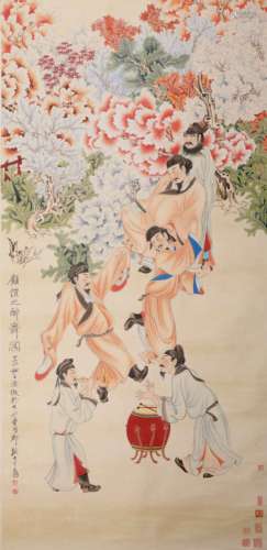 The Picture of Drunken Dance Painted by Zhang Daqian