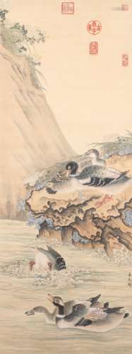 The Picture of Stream Painted by Wu Yuanyu