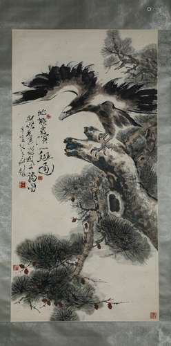 A Chinese Scroll Painting by Gao Jian Wen