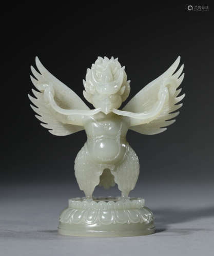 A Chinese White Jade Bird