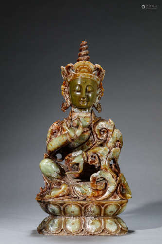 A Chinese Jade Buddha Statue