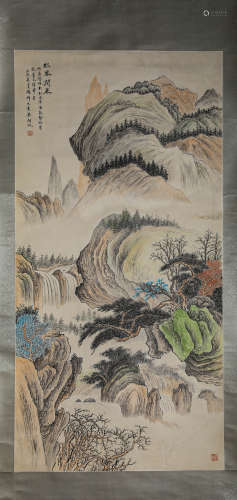 A Chinese Scroll Painting by Wu Hu Fan