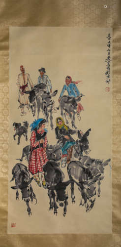 A Chinese Scroll Painting by Huang Zhou