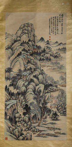 A Chinese Scroll Painting by Wu Zheng