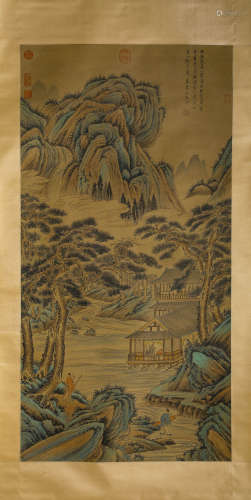 A Chinese Scroll Painting by Wang Yuan Qi