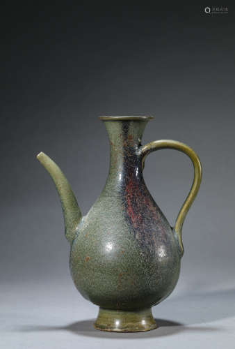 A Chinese Porcelain Jun-Type Kettle
