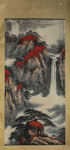 A Chinese Scroll Painting by Wei Zi Xi