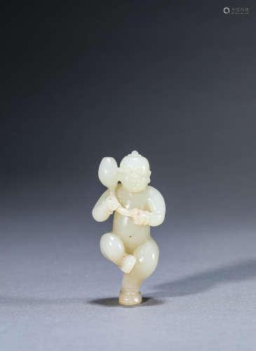 A Chinese Jade Child Ornament