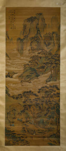 A Chinese Scroll Painting by Qiu Ying