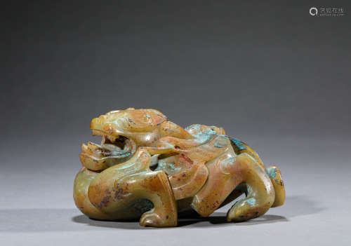 A Chinese Jade Beast Ornament