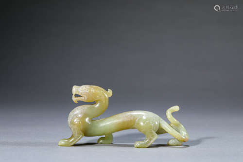 A Chinese Jade Chi Dragon