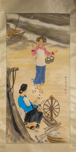 A Chinese Scroll Painting by Guan Shan Yue