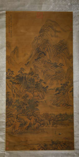 A Chinese Scroll Painting by Wang Meng