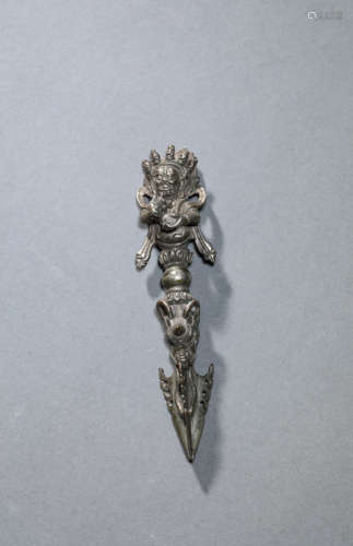 A Chinese Silver Vajra