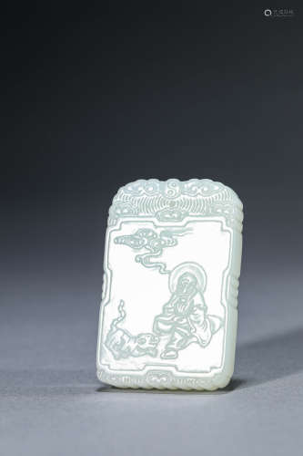 A Chinese Jade Luo Han Pendant