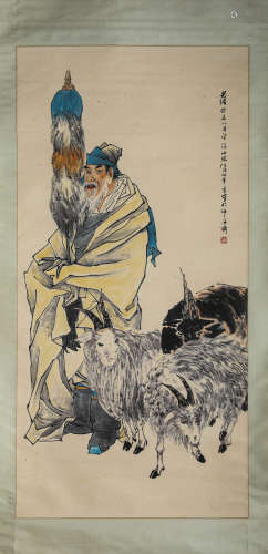 A Chinese Scroll Painting by Ren Bo Nian