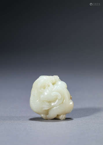 A Chinese Jade Beast Ornament